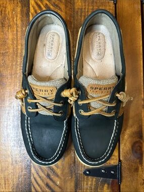 Sperry Top-Sider Boat Shoes | Black & Tan | Women’s Size 8